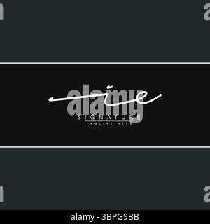 Original Letter IE Vektor-Logo-Vorlage im handschriftlichen Signaturstil Stock Vektor