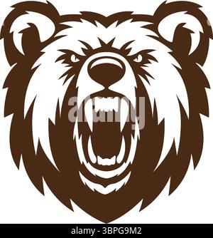 Designvorlage mit Bärenlogo Stock Vektor