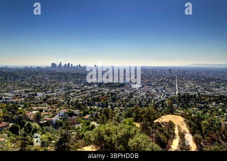 Landschaft entlang der Wanderwege des Griffith Park in Los Angeles Stockfoto