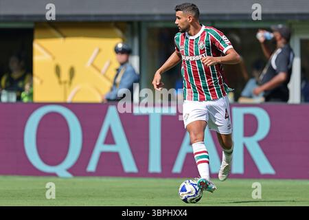 8. Juli 2025: East Ritherford, NJ, USA; Ignacio aus Fluminense läuft mit dem Ball während des Spiels zwischen Fluminense und Chelsea FC im Halbfinale der FIFA Club-Weltmeisterschaft 2025 im MetLife Stadium Stockfoto