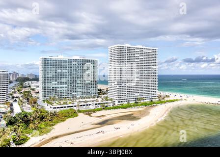 Fort Lauderdale, Florida - 23. März 2024: Luftaufnahmen von Fort Lauderdale, Florida Stockfoto