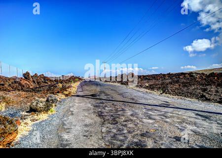 Blick auf die raue vulkanische Landschaft von Kap Kinau auf der hawaiianischen Insel Maui Stockfoto