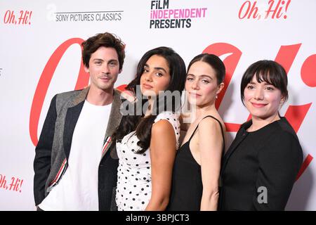 Los Angeles, Kalifornien, USA 8. Juli 2025 (L-R) Schauspieler Logan Lerman, Schauspielerin Geraldine Viswanathan, Schauspielerin/Produzentin Molly Gordon und Regisseurin/Schriftstellerin Sohie Brooks nehmen am 8. Juli 2025 im AMC The Grove in Los Angeles, Kalifornien, USA, Teil. Foto: Barry King/Alamy Live News Stockfoto