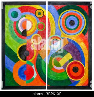 Robert Delaunay, Rhythm, abstrakte Malerei in Öl auf Leinwand, 1912 Stockfoto