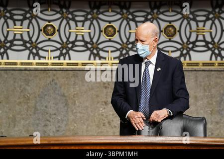 17. Juni 2020, Washington, District of Columbia, USA: US-Senator Pat Roberts (Republikaner von Kansas), kommt am 17. Juni 2020 zu einer Anhörung des Finanzausschusses des US-Senats zur Handelspolitik von Präsident Donald Trump 2020 in Capitol Hill in Washington DC (Credit Image: © Anna Moneymaker/CNP via ZUMA Wire) Stockfoto