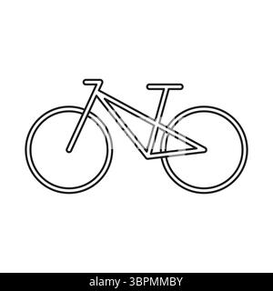 Einfaches lineares Fahrrad-Symbol. Vektorabbildung. Fahrradsymbol. Stock Vektor