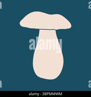 Pilz-Logo. Abstrakte Silhouette. Vektorabbildung. Niedliches Muster. Stock Vektor