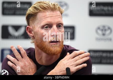 Ben Stokes während einer Pressekonferenz im Lord's Cricket Ground, London. Bilddatum: Mittwoch, 9. Juli 2025. Stockfoto