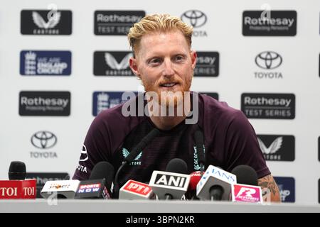 Ben Stokes während einer Pressekonferenz im Lord's Cricket Ground, London. Bilddatum: Mittwoch, 9. Juli 2025. Stockfoto