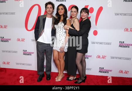 Juli 2025 . Los Angeles, Kalifornien Logan Lerman, Geraldine Viswanathan, Molly Gordon, Sophie Brooks Bei Los Angeles Special Screening Von Sony Pictures Classics „Oh, Hi!“ Am AMC The Grove 14 in Los Angeles. Stockfoto