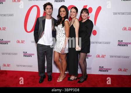 Juli 2025 . Los Angeles, Kalifornien Logan Lerman, Geraldine Viswanathan, Molly Gordon, Sophie Brooks Bei Los Angeles Special Screening Von Sony Pictures Classics „Oh, Hi!“ Am AMC The Grove 14 in Los Angeles. Stockfoto