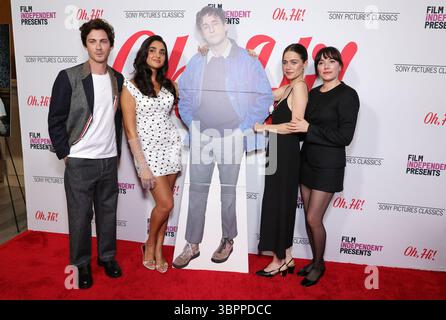 Juli 2025 . Los Angeles, Kalifornien Logan Lerman, Geraldine Viswanathan, Molly Gordon, Sophie Brooks Bei Los Angeles Special Screening Von Sony Pictures Classics „Oh, Hi!“ Am AMC The Grove 14 in Los Angeles. Stockfoto
