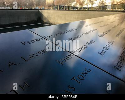 New York – 14. Februar 2019: Views of the 911 Memorial in New York City Stockfoto