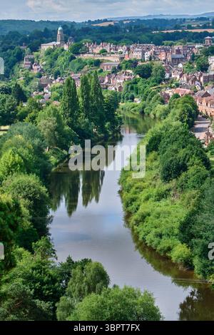 Bridgnorth und der Fluss Severn, Bridgnorth, Shropshire Stockfoto