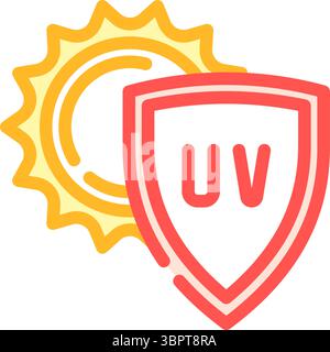 uv-Schutz Farbe Symbol Vektor Illustration Stock Vektor