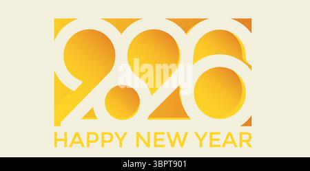 Kreatives Design für 2026 Neujahrsposter, Grußkarten oder Banner. Logo Text 2026 Design Happy New Year Celebration Konzept. Stock Vektor