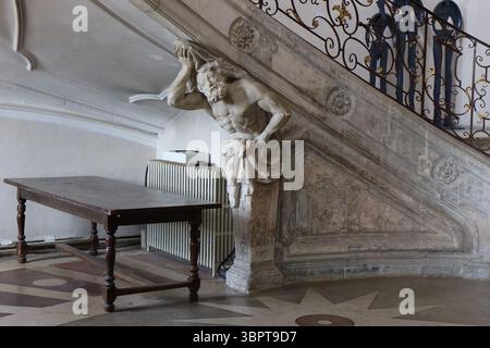 Ehemalige Prämonstratenserabtei, umgebaut in ein Hotel, Stadt Pont à Mousson, Departement Meurthe et Moselle, Frankreich Stockfoto
