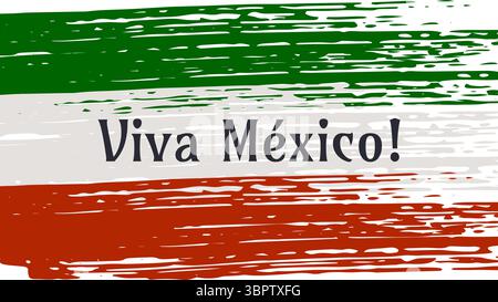 Mexikanischer Unabhängigkeitstag Viva Mexiko Fiesta 16. Designvorlage Poster Karte Banner Hintergrund. Vektorabbildung Stock Vektor