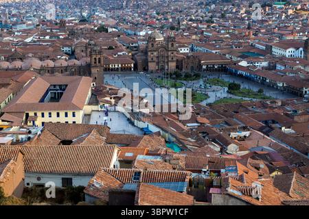 Blick von der Kirche San Cristobal, Cusco, Perú Stockfoto