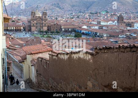 Blick von der Kirche San Cristobal, Cusco, Perú Stockfoto