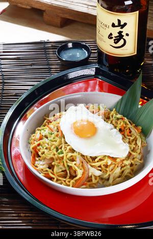 Japanische gebratene Nudeln, Yakisoba Stockfoto