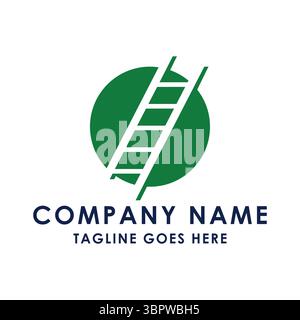 Einfache Minimalistische Leiter Symbol Schritt Logo Design Vektor Stock Vektor