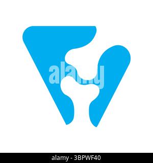 Initial Letter V Orthopädische Gesundheit Knochen Logo Design Vektor Vorlage Stock Vektor