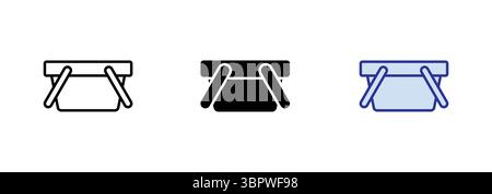 Warenkorb-Symbol. Korbvektorsymbole für Webdesign auf weißem Hintergrund Stock Vektor