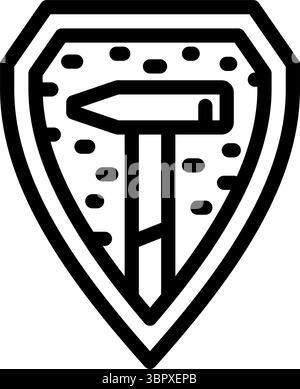 Stoßfeste Linie Symbol Vektor-Illustration Stock Vektor