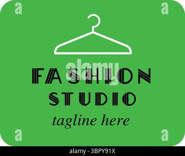 Fashion Studio-Logo, Minimaler Moderner Boutique-Markenidentität Stock Vektor