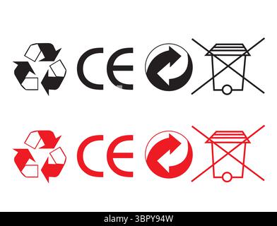 Umweltfreundliches Recycling-Symbol – Vektorillustration für umweltfreundliches und nachhaltiges Konzept Stock Vektor