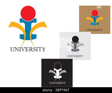 Logovektor Der Bildungsuniversität, Stock Vektor