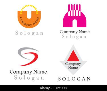 Home und Alphabatisches Logo Stock Vektor