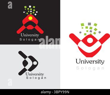 Logo-Design für Zuhause und Typeographie Vektorkunst Stock Vektor