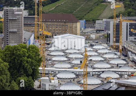 Blick auf die Baustelle des neuen Hauptbahnhofs. Stuttgart 21, Stuttgart, Baden-Württemberg, Deutschland Stockfoto