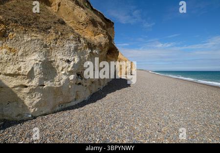 Klippenerosion, weybourne Beach, Nord-norfolk, england Stockfoto