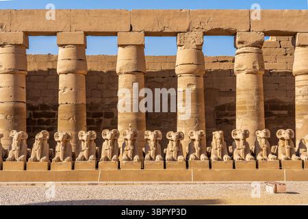 Haupthof. Karnak Tempelkomplex, Luxor Stockfoto