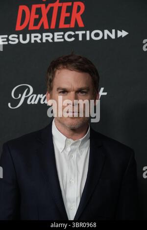 Michael C. Hall nimmt am 9. Juli 2025 an Showtime und Paramount+'s Fernsehserie Dexter: Resurrection in der Alice Tully Hall in New York Teil Stockfoto