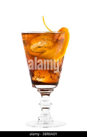 Kir Drink isoliert auf weiß Stockfoto