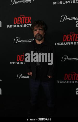 Peter Dinklage nimmt am 9. Juli 2025 an Showtime und Paramount+'s Fernsehserie Dexter: Resurrection in der Alice Tully Hall in New York Teil Stockfoto