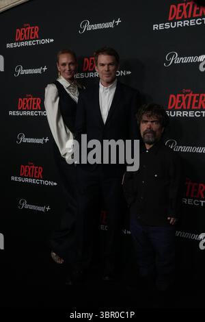 UMA Thurman, Michael C. Hall und Peter Dinklage nehmen am 9. Juli 2025 in der Alice Tully Hall in New York Teil Stockfoto