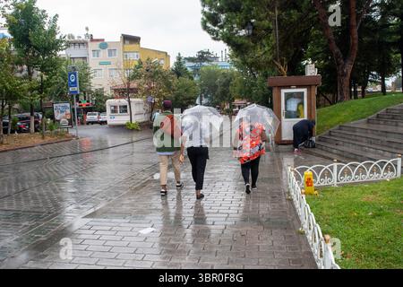 Ein Blick auf die Gegend in der Nähe des Avicenna Hotel Sultanahmet in Istanbul, Türkei. Stockfoto