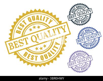 Eine hochwertige Garantie-Stempelkollektion, hochwertige Produktetiketten Stock Vektor
