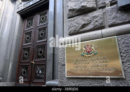 Sofia, Bulgarien - 14. Juni 2025: Nationalversammlung der Republik Bulgarien in Sofia. Stockfoto