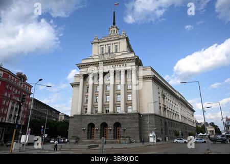 Sofia, Bulgarien - 14. Juni 2025: Nationalversammlung der Republik Bulgarien in Sofia. Stockfoto