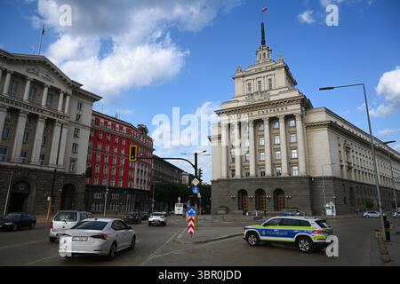 Sofia, Bulgarien - 14. Juni 2025: Nationalversammlung der Republik Bulgarien in Sofia. Stockfoto