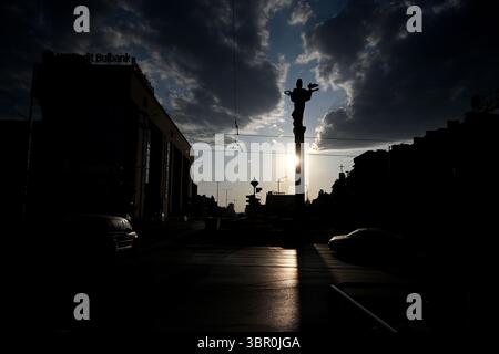 Sofia, Bulgarien - 14. Juni 2025: Das Denkmal der Heiligen Sofia - Schutzpatron der Stadt. Stockfoto