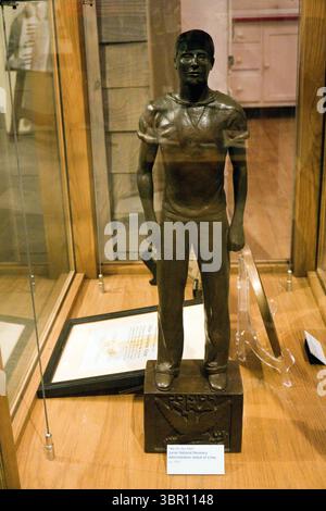 Eine Statuette im Museum der Little White House Historic Site in warm Springs, Georgia, dem persönlichen Rückzugsort von Präsident Franklin D. Roosevelt. Stockfoto