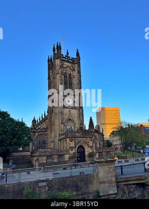 Kathedrale von Manchester, Stadtzentrum von Manchester, England, Großbritannien Stockfoto