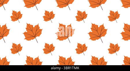 Gemütliches Herbstmuster mit Blättern Stock Vektor